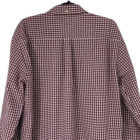 Mens Tommy Hilfiger XL Red Check Oxford Button Up Shirt Classic Fit EUC 3794 - Picture 8 of 10